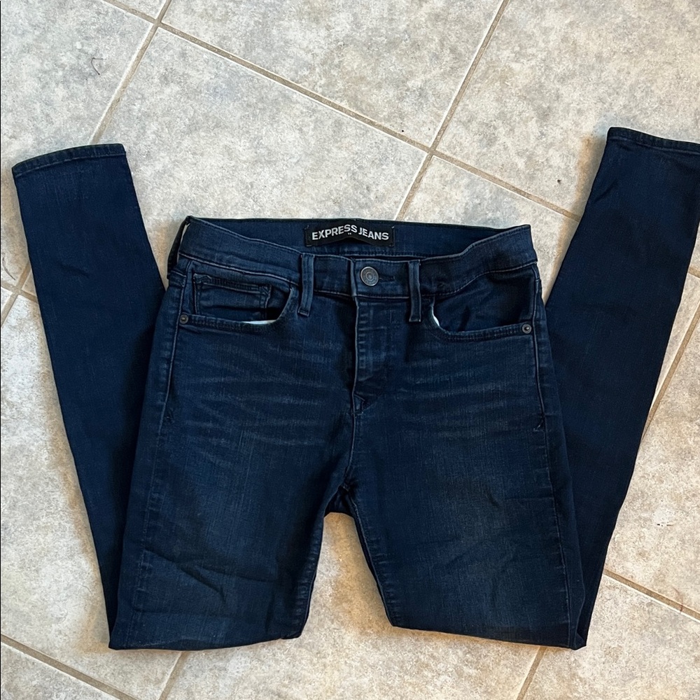 Express Women's Deep Indigo Skinny Jeans